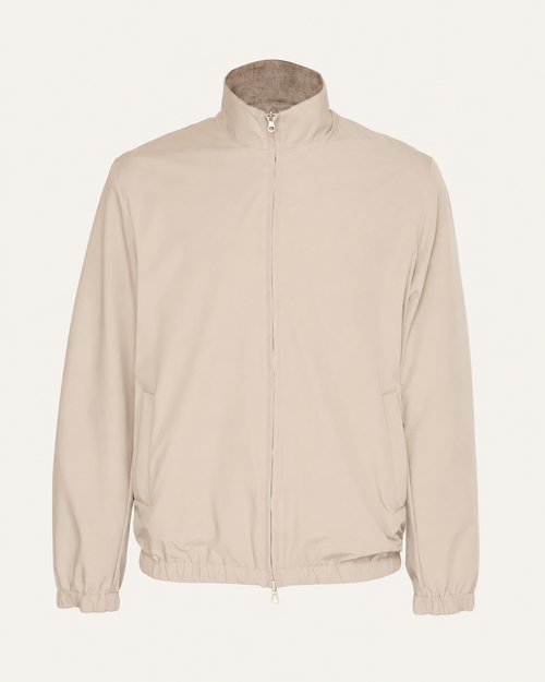Marco Pescarolo Forza 0 reversible jacket, clean light beige outer face