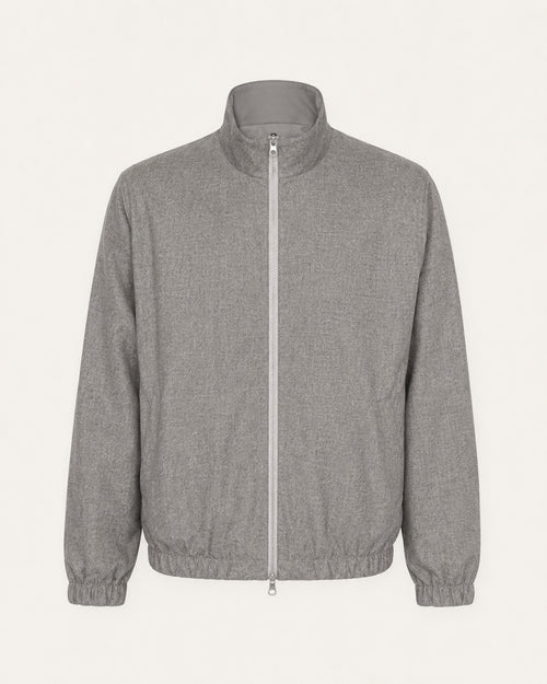 Wool and cashmere face of the Marco Pescarolo reversible jacket