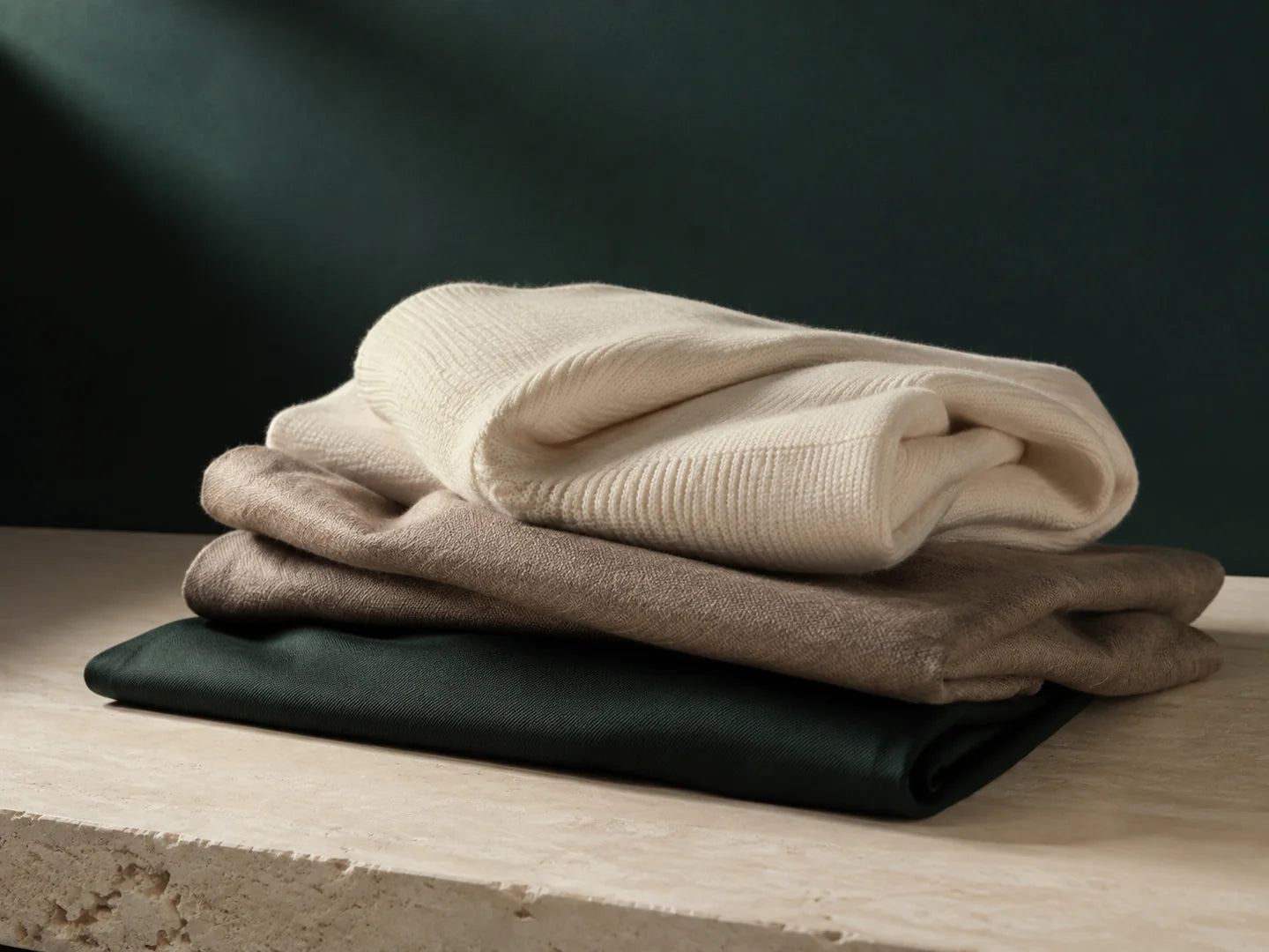 An editorial composition of selected fabrics and textures expressing the Bouchilino point of view